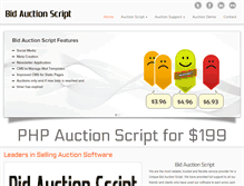 Tablet Screenshot of bidauctionscript.com
